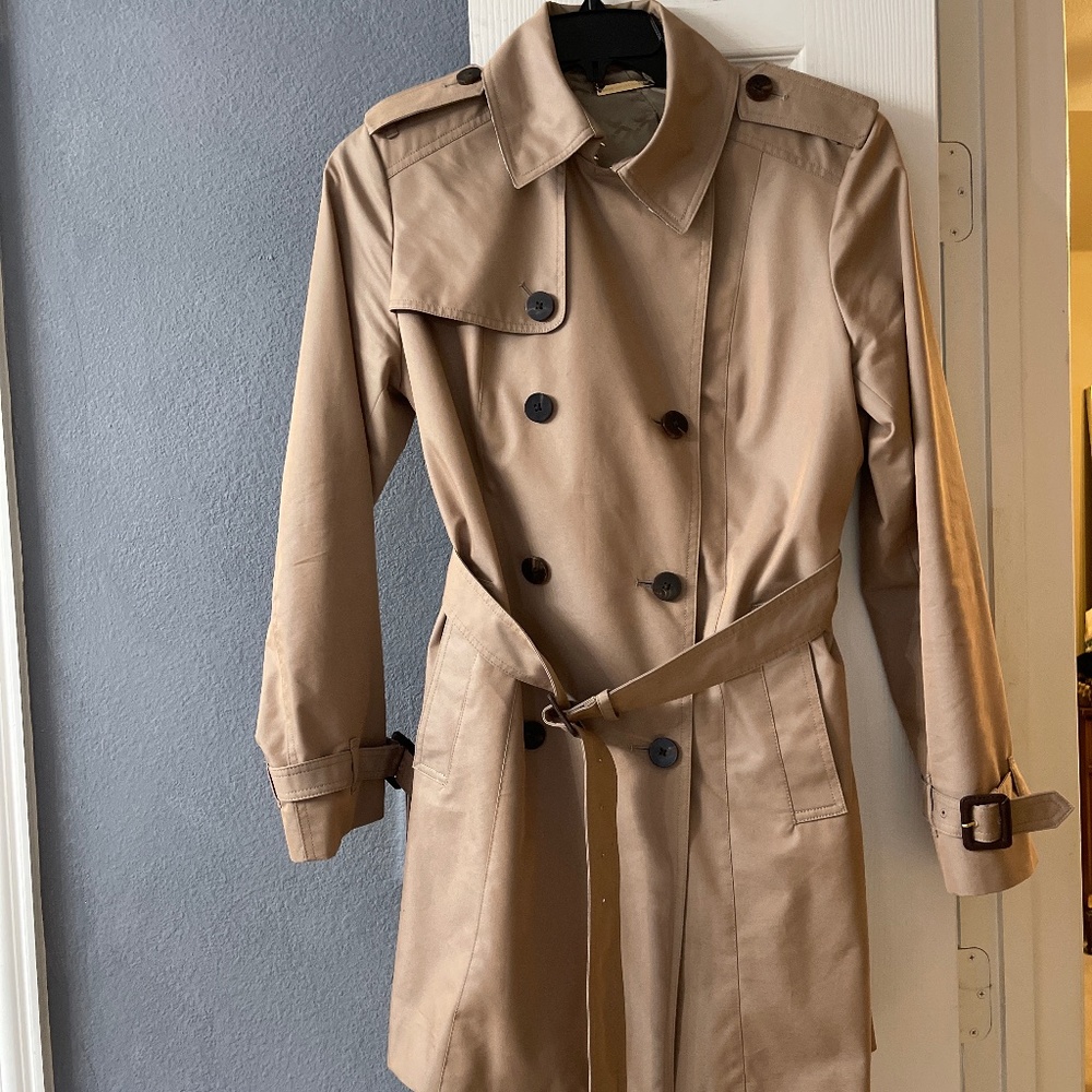 Diane von Furstenberg Rain Coat Tan Large